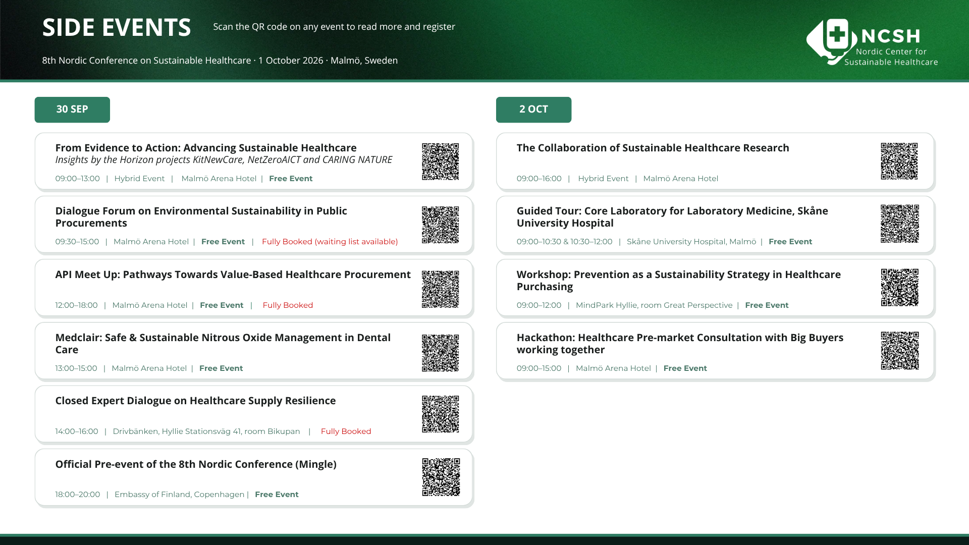 Explore the Side Events of Sustainable Healthcare Week 2026