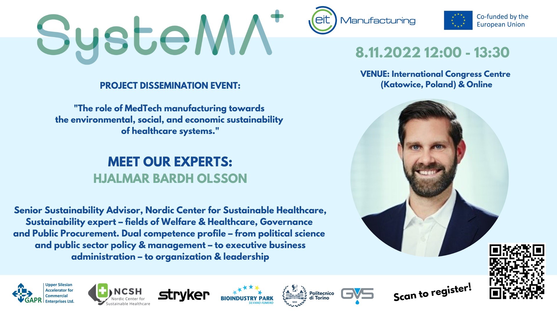 8 November: Listen in on a Dissemination Event for the EIT Manufacturing Project SysteMA